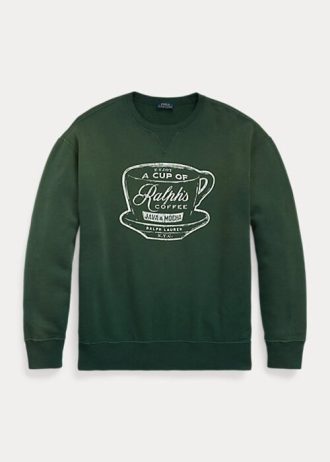Pulovere verde Ralph Lauren Ralph’s Coffee Crewneck de damă