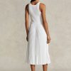 Rochie albă de damă Ralph Lauren The Spelman Collection plisată Rochie albă de damă Ralph Lauren The Spelman Collection plisată