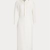 Rochie albă de zi Ralph Lauren Knowles din mătase Shantung Rochie albă de zi Ralph Lauren Knowles din mătase Shantung