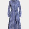 Rochie cu dungi Ralph Lauren pentru femei bleumarin/alb Rochie cu dungi Ralph Lauren pentru femei bleumarin/alb