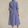 Rochie cu dungi Ralph Lauren pentru femei bleumarin/alb Rochie cu dungi Ralph Lauren pentru femei bleumarin/alb