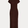 Rochie de cașmir cu decolteu drept pentru femei Ralph Lauren, Chocolate Rochie de cașmir cu decolteu drept pentru femei Ralph Lauren, Chocolate