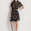Rochie de damă multicolor Ralph Lauren Floral Crinkle Georgette Rochie de damă multicolor Ralph Lauren Floral Crinkle Georgette