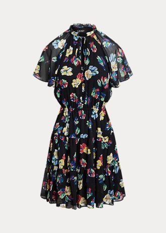 Rochie de damă multicolor Ralph Lauren Floral Crinkle Georgette Rochie de damă multicolor Ralph Lauren Floral Crinkle Georgette