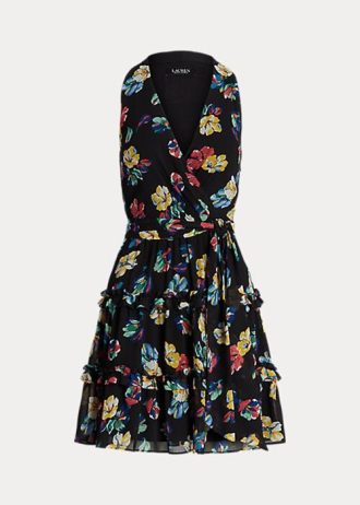 Rochie de damă multicolor Ralph Lauren Floral Crinkle Georgette Surplice Rochie de damă multicolor Ralph Lauren Floral Crinkle Georgette Surplice