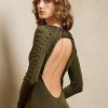 Rochie de seară cu mâneci lungi din mătase Ralph Lauren pentru femei Olive Rochie de seară cu mâneci lungi din mătase Ralph Lauren pentru femei Olive