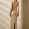 Rochie de seară cu împodobire Ralph Lauren Collingwood de damă bej Rochie de seară cu împodobire Ralph Lauren Collingwood de damă bej