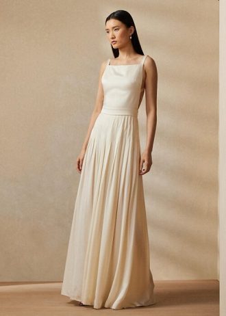 Rochie de seară Ralph Lauren Talbert crep-spate-satin pentru femei Rochie de seară Ralph Lauren Talbert crep-spate-satin pentru femei