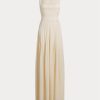 Rochie de seară Ralph Lauren Talbert crep-spate-satin pentru femei Rochie de seară Ralph Lauren Talbert crep-spate-satin pentru femei