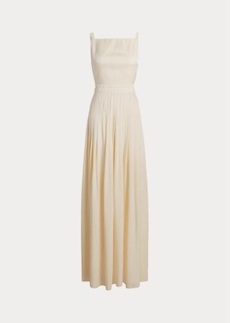Rochie de seară Ralph Lauren Talbert crep-spate-satin pentru femei Rochie de seară Ralph Lauren Talbert crep-spate-satin pentru femei