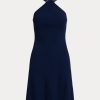 Rochie de zi pentru femei Ralph Lauren Jinett din jerseu de culoare bleumarin Rochie de zi pentru femei Ralph Lauren Jinett din jerseu de culoare bleumarin
