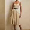 Rochie de zi Ralph Lauren Semira din Gabardina de Lână bej