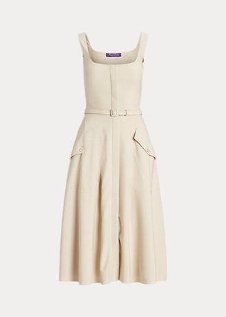 Rochie de zi Ralph Lauren Semira din Gabardina de Lână bej Rochie de zi Ralph Lauren Semira din Gabardina de Lână bej