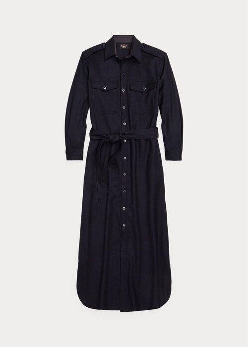 Rochie din amestec de lână cu curea Ralph Lauren pentru femei bleumarin Rochie din amestec de lână cu curea Ralph Lauren pentru femei bleumarin