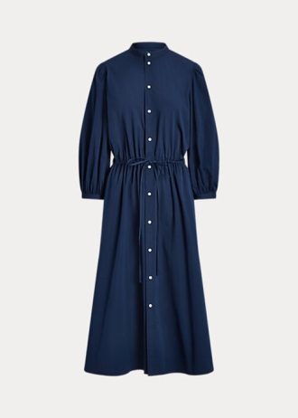 Rochie din bumbac Ralph Lauren pentru femei bleumarin Rochie din bumbac Ralph Lauren pentru femei bleumarin
