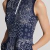 Rochie din jerse cu panouri cu imprimeu bandana Ralph Lauren pentru femei bleumarin Rochie din jerse cu panouri cu imprimeu bandana Ralph Lauren pentru femei bleumarin