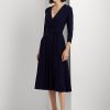 Rochie din jerse Ralph Lauren pentru femei bleumarin