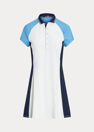 Rochie din jerse stretch cu blocuri de culoare Ralph Lauren pentru femei alb/albastru