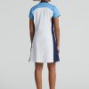 Rochie din jerse stretch cu blocuri de culoare Ralph Lauren pentru femei alb/albastru Rochie din jerse stretch cu blocuri de culoare Ralph Lauren pentru femei alb/albastru