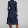 Rochie din voile de bumbac indigo Ralph Lauren pentru femei bleumarin Rochie din voile de bumbac indigo Ralph Lauren pentru femei bleumarin