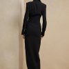 Rochie neagră de damă Ralph Lauren Kristian Silk Cady