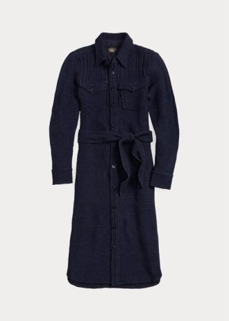 Rochie pentru femei Ralph Lauren, din bumbac și lână, cu curea
