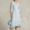 Rochie pentru femei Ralph Lauren Floral Crinkle Georgette Wrap Rochie pentru femei Ralph Lauren Floral Crinkle Georgette Wrap