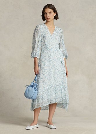 Rochie pentru femei Ralph Lauren Floral Crinkle Georgette Wrap