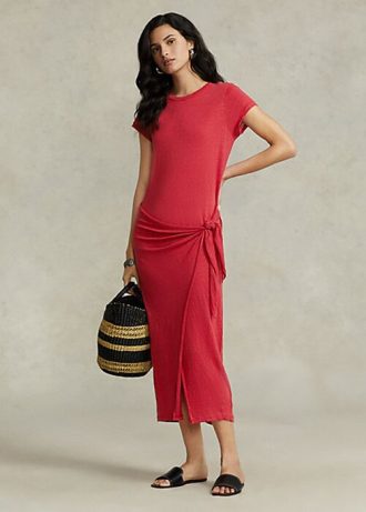 Rochie roșie din jerseu de in pentru femei Ralph Lauren