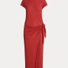 Rochie roșie din jerseu de in pentru femei Ralph Lauren