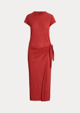 Rochie roșie din jerseu de in pentru femei Ralph Lauren