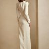 Rochie smoking de mătase Kristian Ralph Lauren pentru femei crem