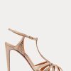 Rose Gold pentru damă Ralph Lauren Wells din piele intoarsă și amp; Sandale din piele Rose Gold pentru damă Ralph Lauren Wells din piele intoarsă și amp; Sandale din piele