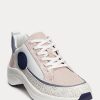 Roz pentru femei Ralph Lauren Reaghan Logo Jacquard & Adidași din piele Roz pentru femei Ralph Lauren Reaghan Logo Jacquard & Adidași din piele