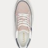 Roz pentru femei Ralph Lauren Reaghan Logo Jacquard & Adidași din piele Roz pentru femei Ralph Lauren Reaghan Logo Jacquard & Adidași din piele