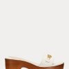 Sandale albe din piele Nappa Ralph Lauren Roxanne de damă Sandale albe din piele Nappa Ralph Lauren Roxanne de damă