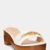 Sandale albe din piele Nappa Ralph Lauren Roxanne de damă Sandale albe din piele Nappa Ralph Lauren Roxanne de damă