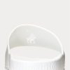 Sandale albe Ralph Lauren Big Pony pentru damă Sandale albe Ralph Lauren Big Pony pentru damă