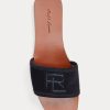 Sandale de damă negre Ralph Lauren Andela din piele intoarsa din vițel Sandale de damă negre Ralph Lauren Andela din piele intoarsa din vițel