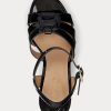Sandale de damă negre Ralph Lauren Soffia din piele lacuită Sandale de damă negre Ralph Lauren Soffia din piele lacuită