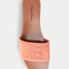 Sandale de damă Rose Ralph Lauren Andela din piele de căprioară de vițel