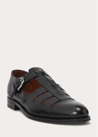Sandale de pescar din piele de vițel lustruită Ralph Lauren pentru bărbați