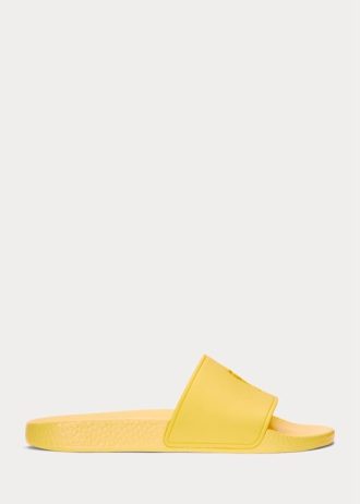 Sandale galbene pentru femei Ralph Lauren Big Pony