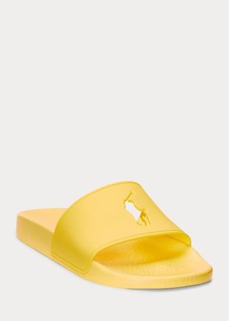 Sandale galbene pentru femei Ralph Lauren Big Pony