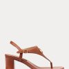 Sandale maro din piele Ralph Lauren Westcott II Tumbled de damă Sandale maro din piele Ralph Lauren Westcott II Tumbled de damă