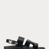 Sandale negre Ralph Lauren Biorn din piele de vițel pentru bărbați Sandale negre Ralph Lauren Biorn din piele de vițel pentru bărbați