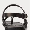 Sandale negre Ralph Lauren Carlion din piele de vițel pentru bărbați