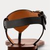 Sandale negre Ralph Lauren Delancie Welington din piele de vițel