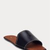 Sandale negre Ralph Lauren Vachetta din piele de damă