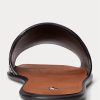 Sandale negre Ralph Lauren Vachetta din piele de damă
